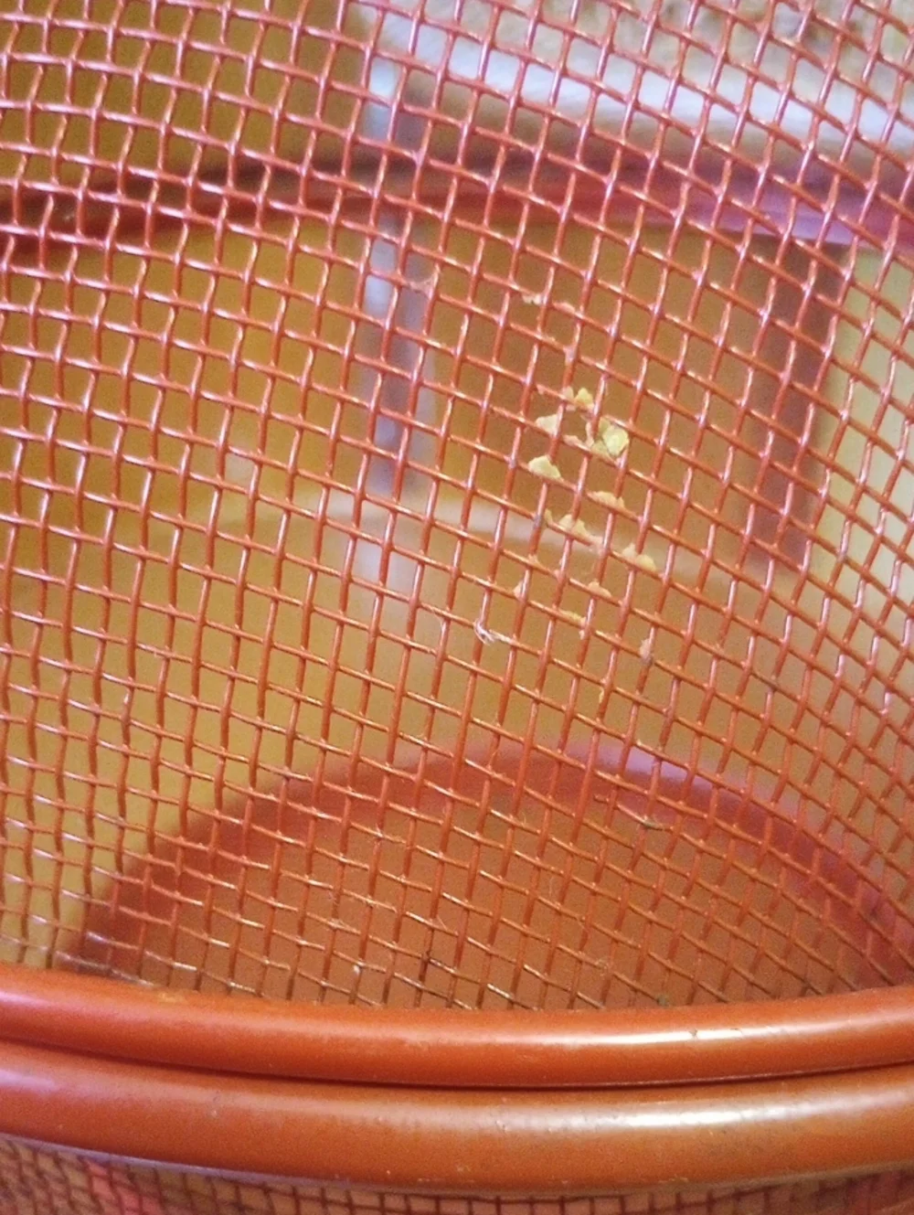 Colorful Red & Green Metal Vintage Apple Basket